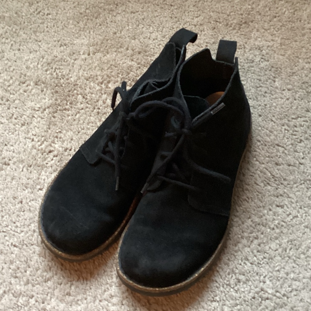 Birkenstock Black Suede Lace-Up Ankle Booties